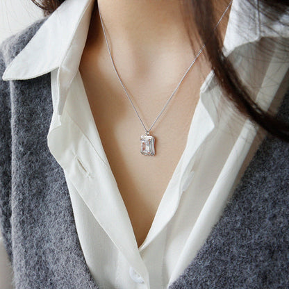 Geometric Zircon Necklace