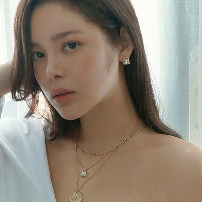 Geometric Zircon Necklace