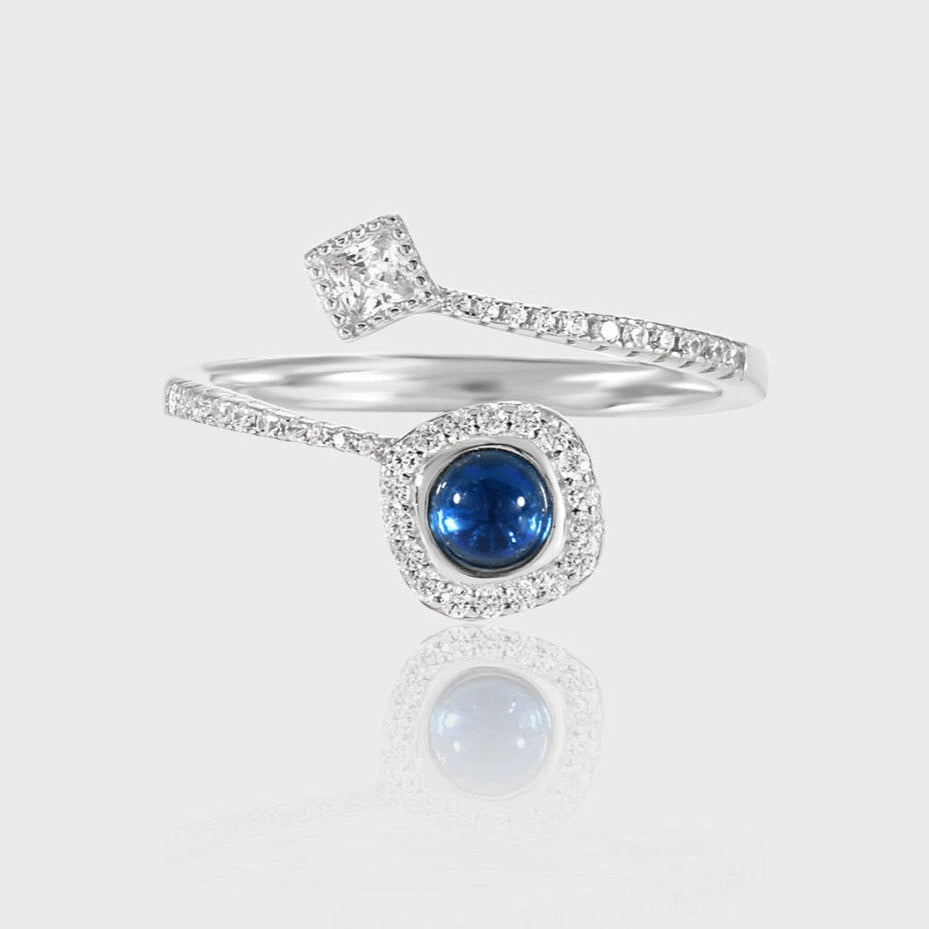 Zircon Sparkle Glass Ring