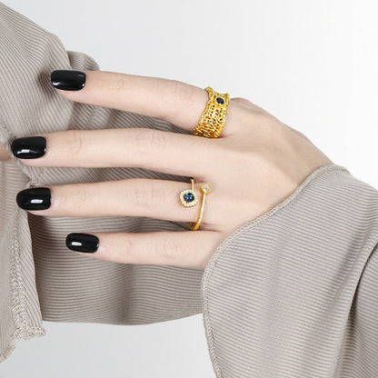 Zircon Sparkle Glass Ring