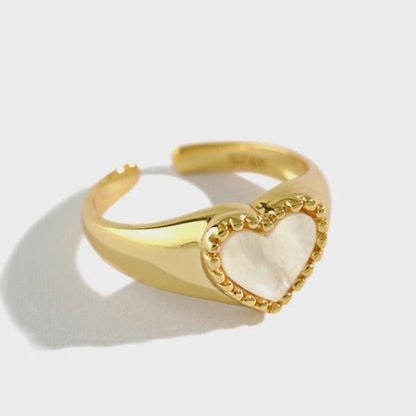 Seashell Heart Ring