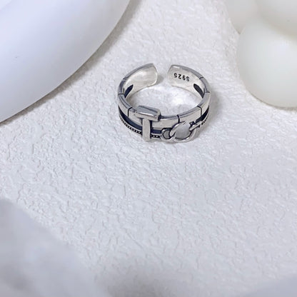 Tessellated T-Swirl Ring