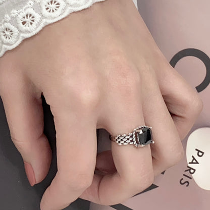 Obsidian Sparkle Ring