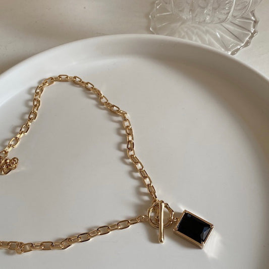 Nocturnal Noir Zircon Necklace