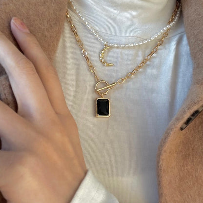 Nocturnal Noir Zircon Necklace