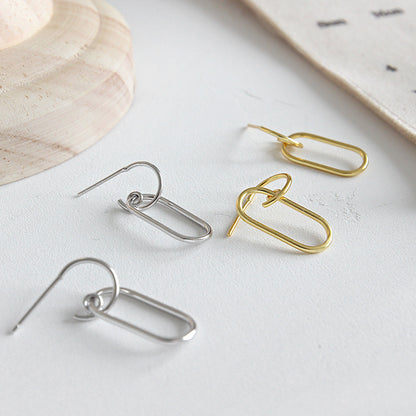Geo Link Drop Earrings